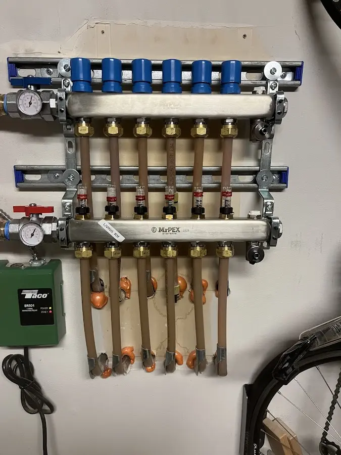 Plumber performing Gas Line Installation at a residential property in Highland City